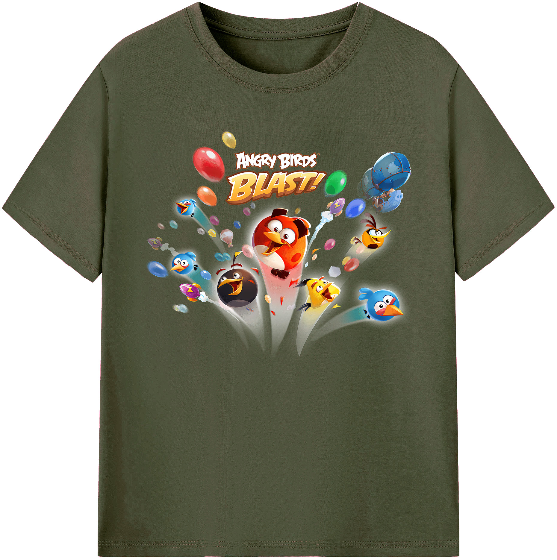 （画像用） Angry Birds アングリーバード 綿100％ メンズ半袖Tシャツ｜肌触りやわらか＆通気性